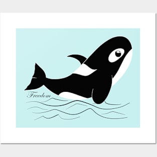 Freedom to be Wild - Orca Posters and Art